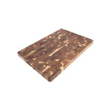 Alfresco Lane acacia wood end grain cutting board 40x30cm, durable wooden chopping board with natural grain