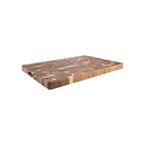 Alfresco Lane acacia wood end grain cutting board 40x30cm, durable wooden chopping board with natural grain