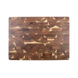 Alfresco Lane acacia wood end grain cutting board 50x35cm, large durable wooden chopping board with natural grain