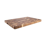 Alfresco Lane acacia wood end grain cutting board 50x35cm, large durable wooden chopping board with natural grain