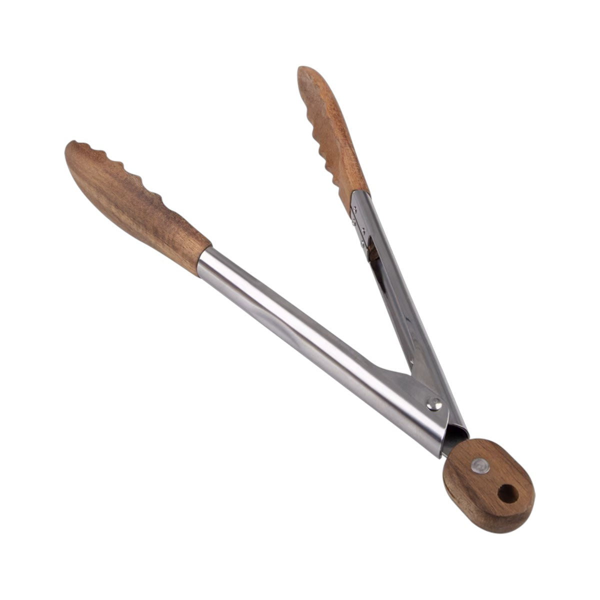 Alfresco Lane Acacia Wood & Stainless Steel Serving Tongs 23cm