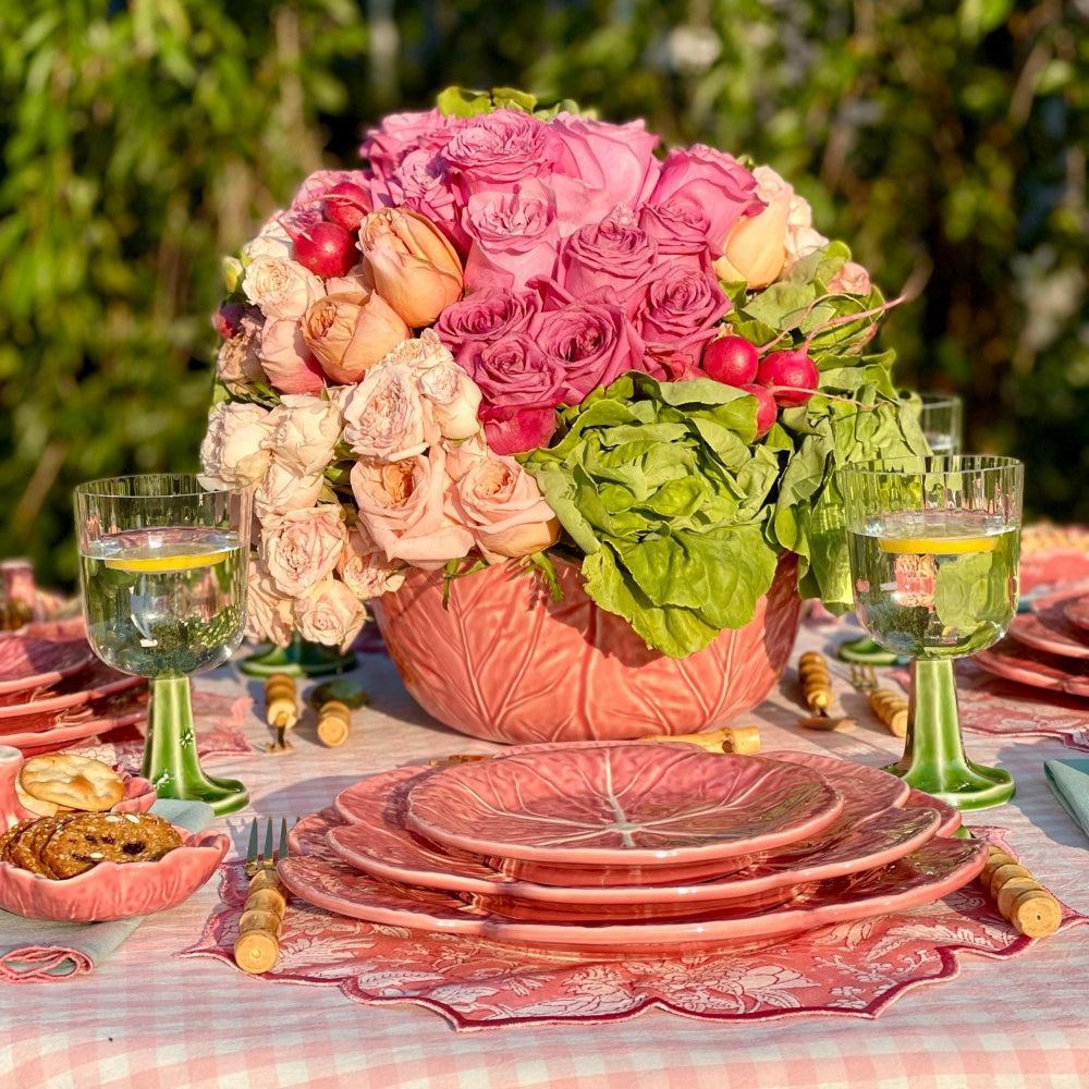 Bordallo Pinheiro Cabbage Salad Bowl Pink Small 29.5cm | Minimax