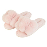 Annabel Trends Cosy Luxe Pom Pom Slippers Pink Quartz Medium to Large | Minimax