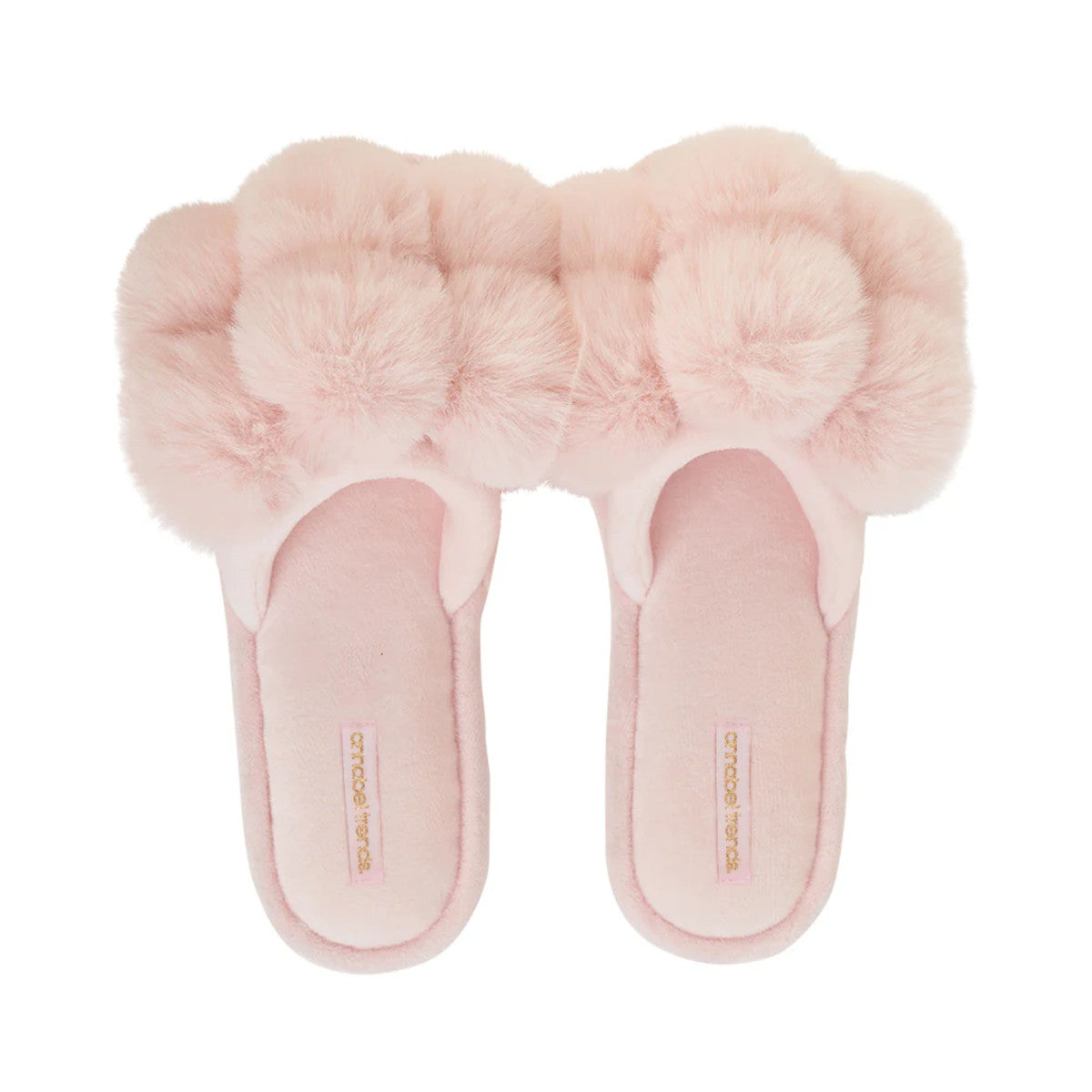 Annabel Trends Cosy Luxe Pom Pom Slippers Pink Quartz Medium to Large | Minimax