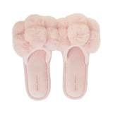 Annabel Trends Cosy Luxe Pom Pom Slippers Pink Quartz Medium to Large | Minimax