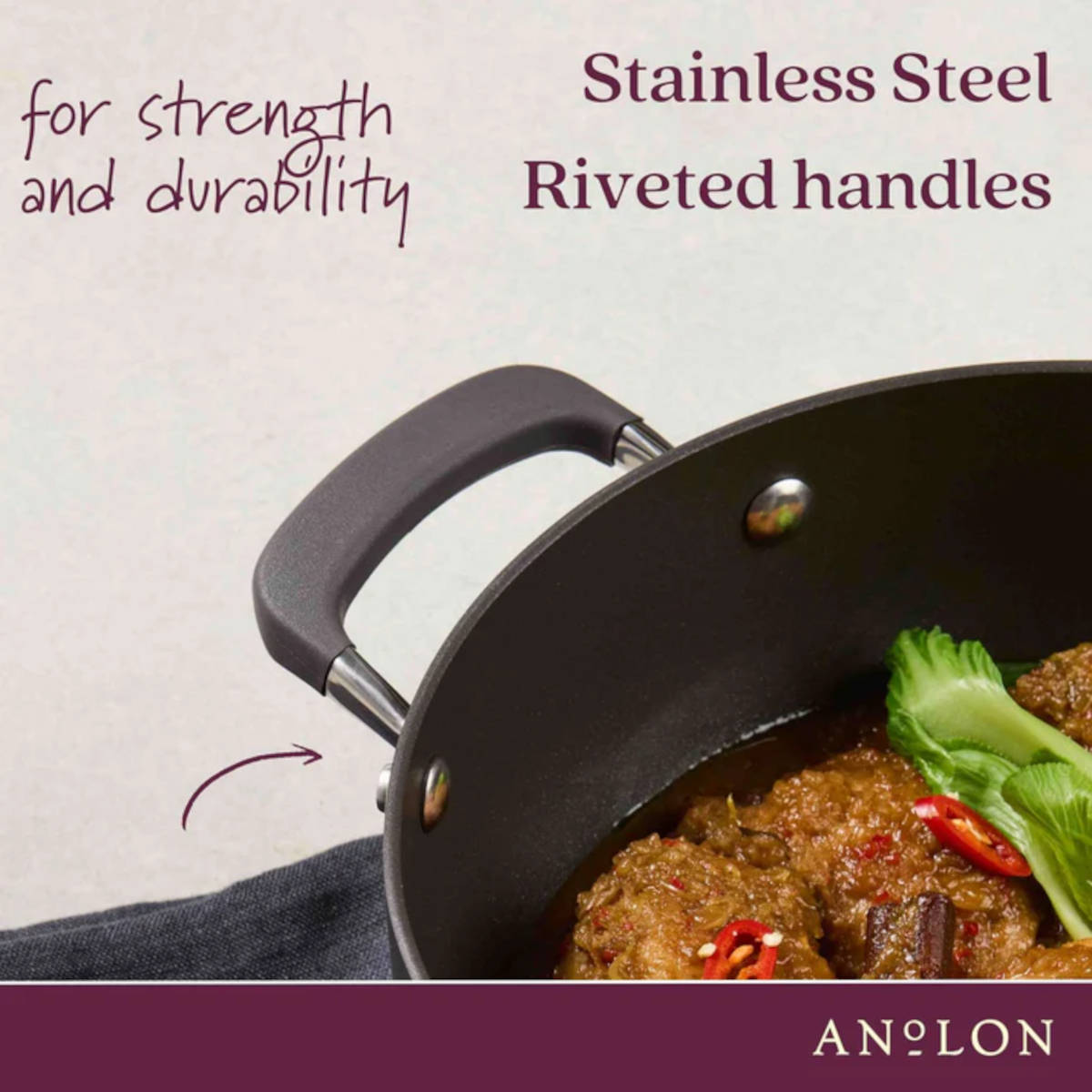 Anolon Endurance+ Frypan & Casserole Set 26cm (5.2L) | Minimax