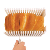 Appetito Bread Slicer Cutting Guide White with slotted sides for even bread slices