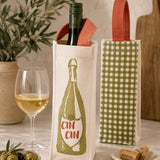 Assemble Cin Cin Cotton Bottle Bag Olive 11x32cm | Minimax