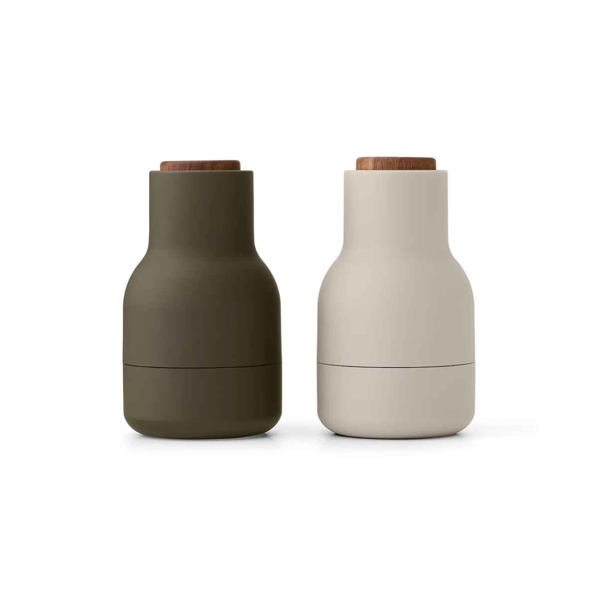 Audo Bottle Grinder Green & Beige with Walnut Lid Small | Minimax