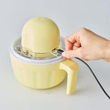 Avanti Ice Cream Maker Lemon – compact electric ice cream machine with handle, detachable parts and easy-to-clean design.