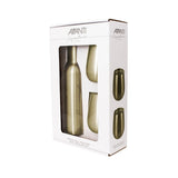 Avanti Traveller Set Gold with insulated stainless steel wine bottle and two matching tumblers