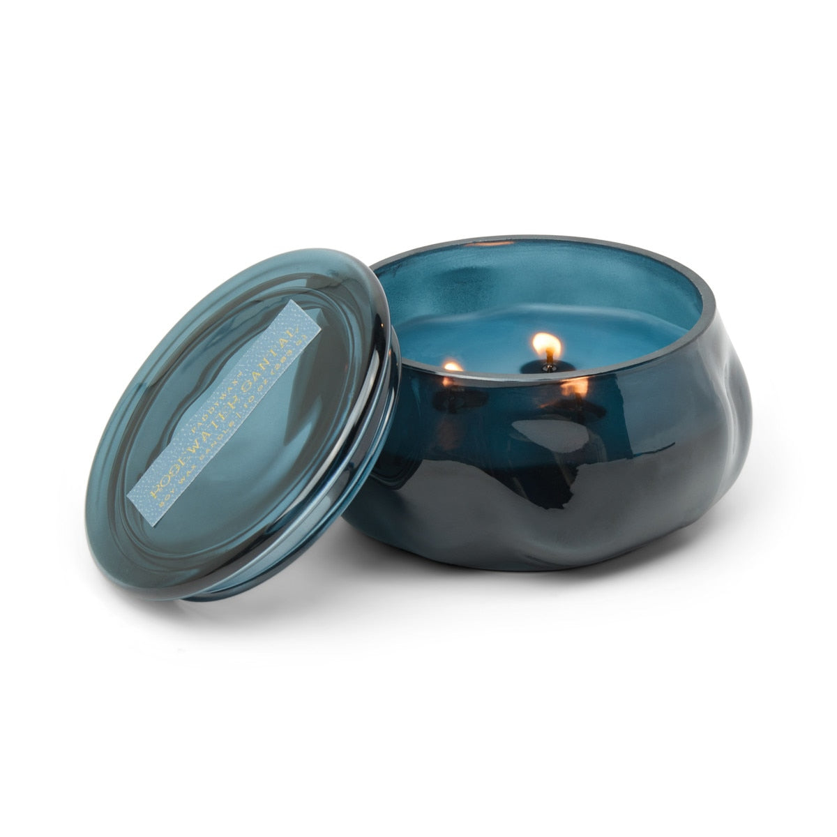 Paddywax Basalt Navy Rosewater Santal Glass Candle 283g | Minimax