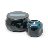 Paddywax Basalt Navy Rosewater Santal Glass Candle 283g | Minimax