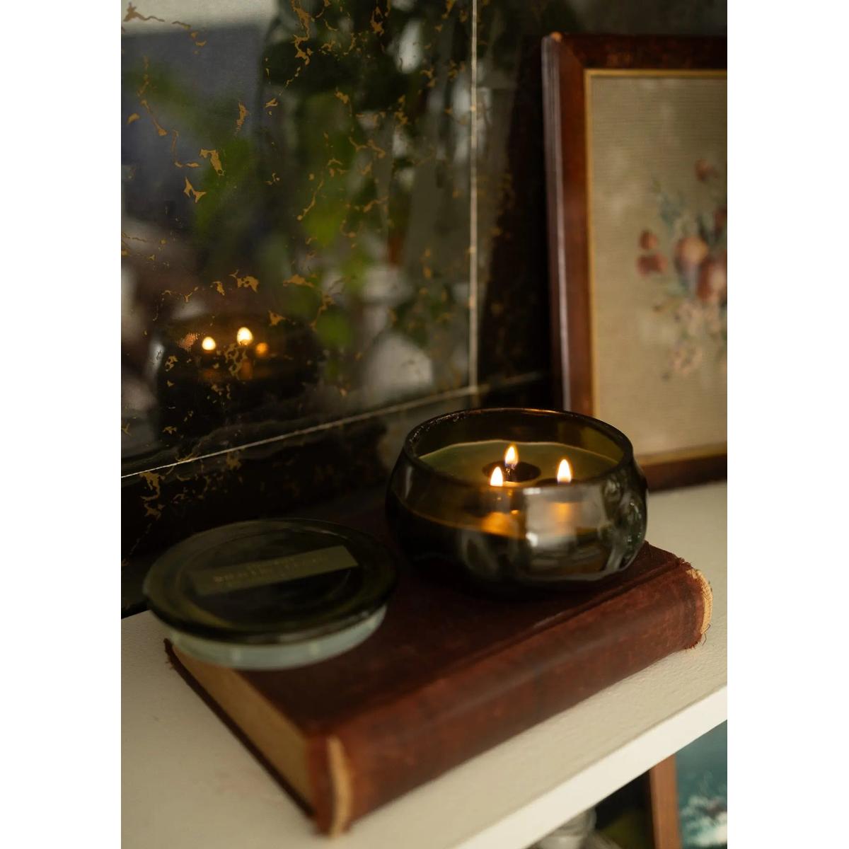 Paddywax Basalt Green Glass Candle  283g - Wild Fig & Cedar | Minimax
