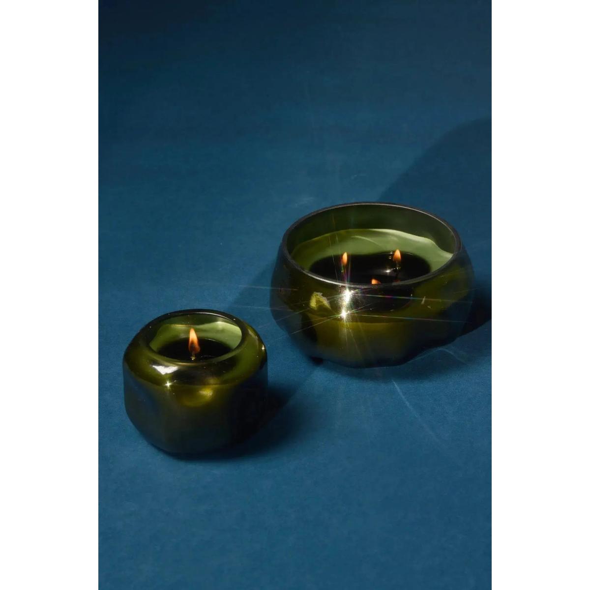 Paddywax Basalt Green Glass Candle  283g - Wild Fig & Cedar | Minimax
