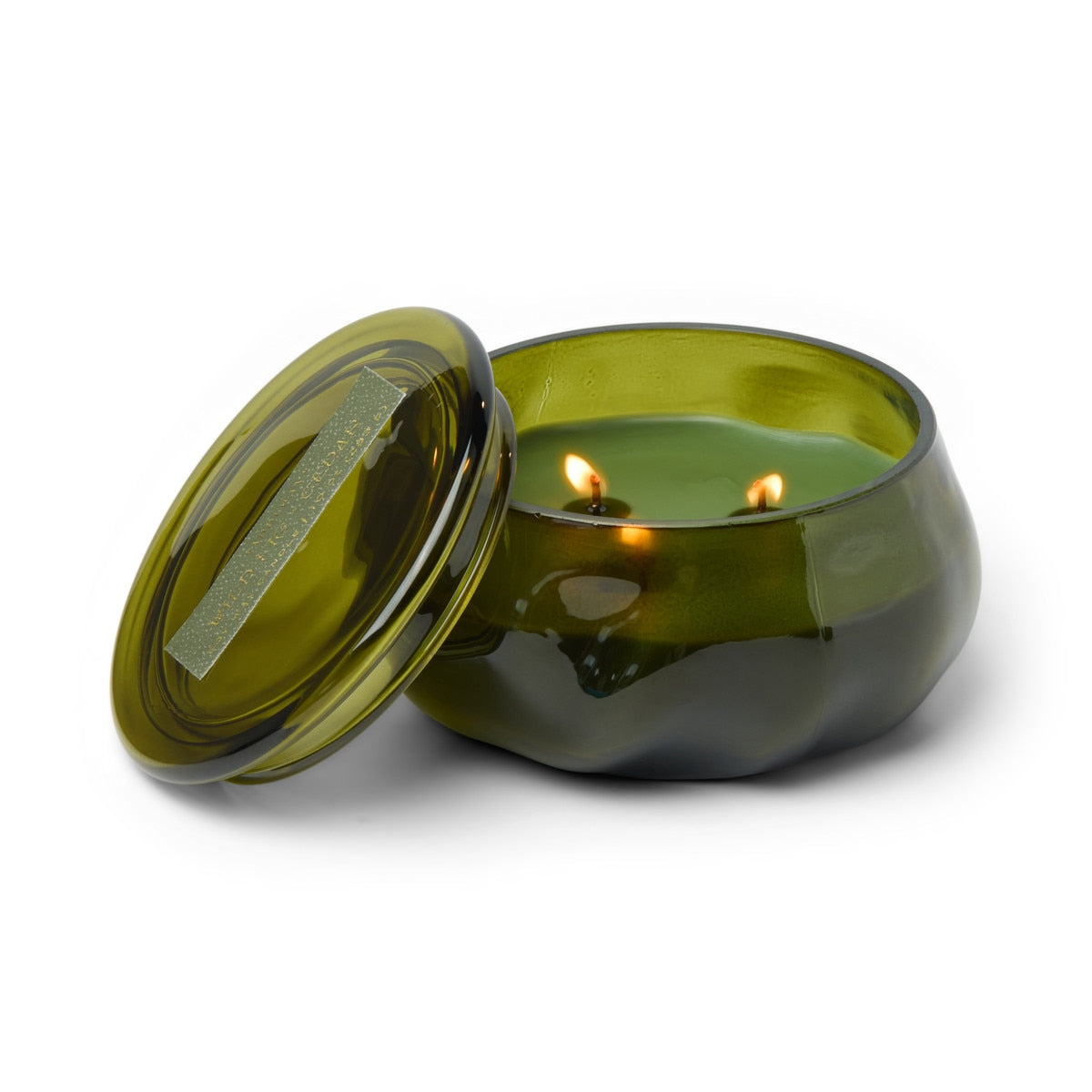 Paddywax Basalt Green Glass Candle  283g - Wild Fig & Cedar | Minimax