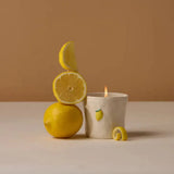 Paddywax Bistro Meyer Lemon Ceramic Candle 226g with lemon-decorated jar beside matching box
