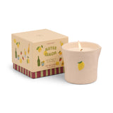 Paddywax Bistro Meyer Lemon Ceramic Candle 226g with lemon-decorated jar beside matching box