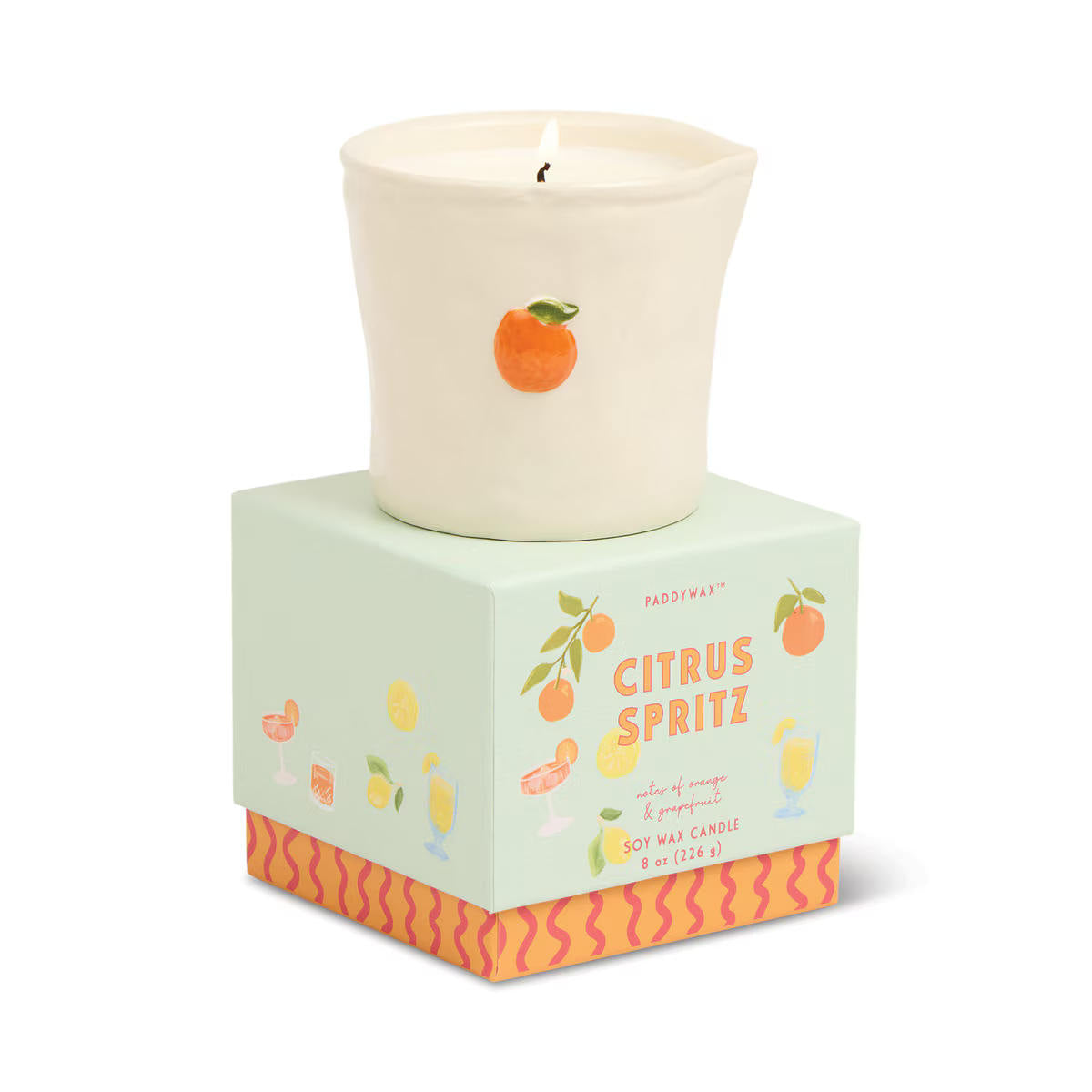 Paddywax Bistro Citrus Spritz Ceramic Candle 226g | Minimax