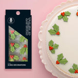 Sprinks Icing Decorations Holly 8 Pieces