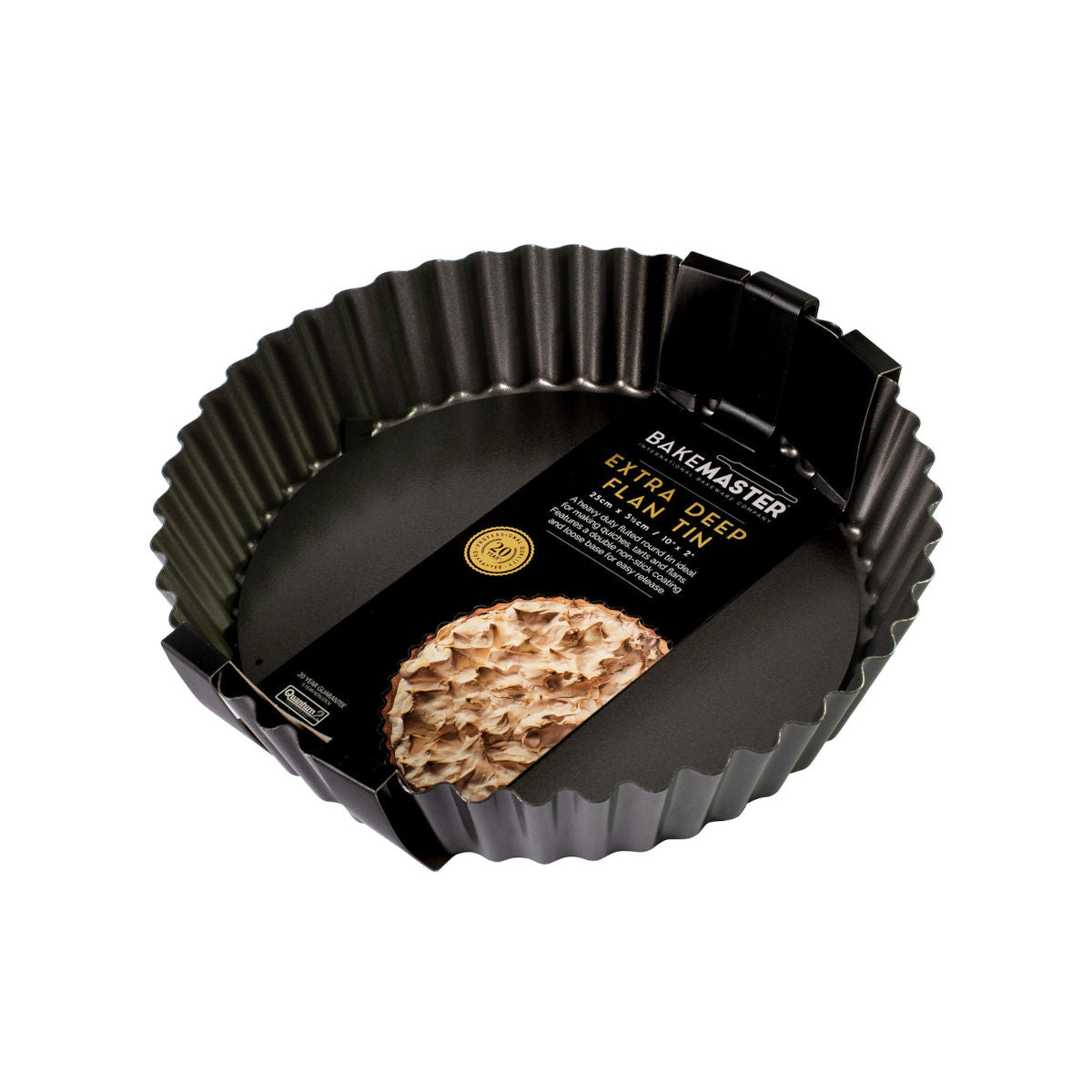 Bakemaster Loose Base Round Deep Quiche 25cm | Minimax