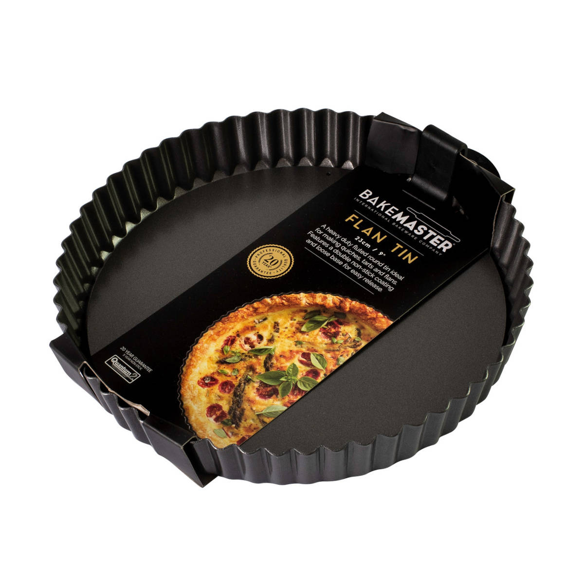 Bakemaster Loose Base Round Quiche Pan 23cm | Minimax