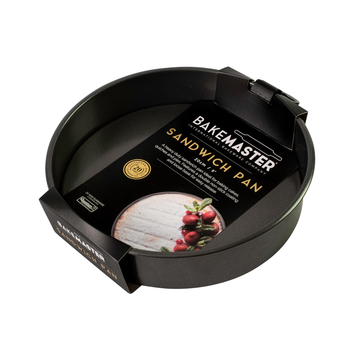Bakemaster Loose Base Round Sandwich Pan 20cm | Minimax