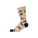 Bamboozld Mens Dash Pups Bamboo Sock Stone | Minimax