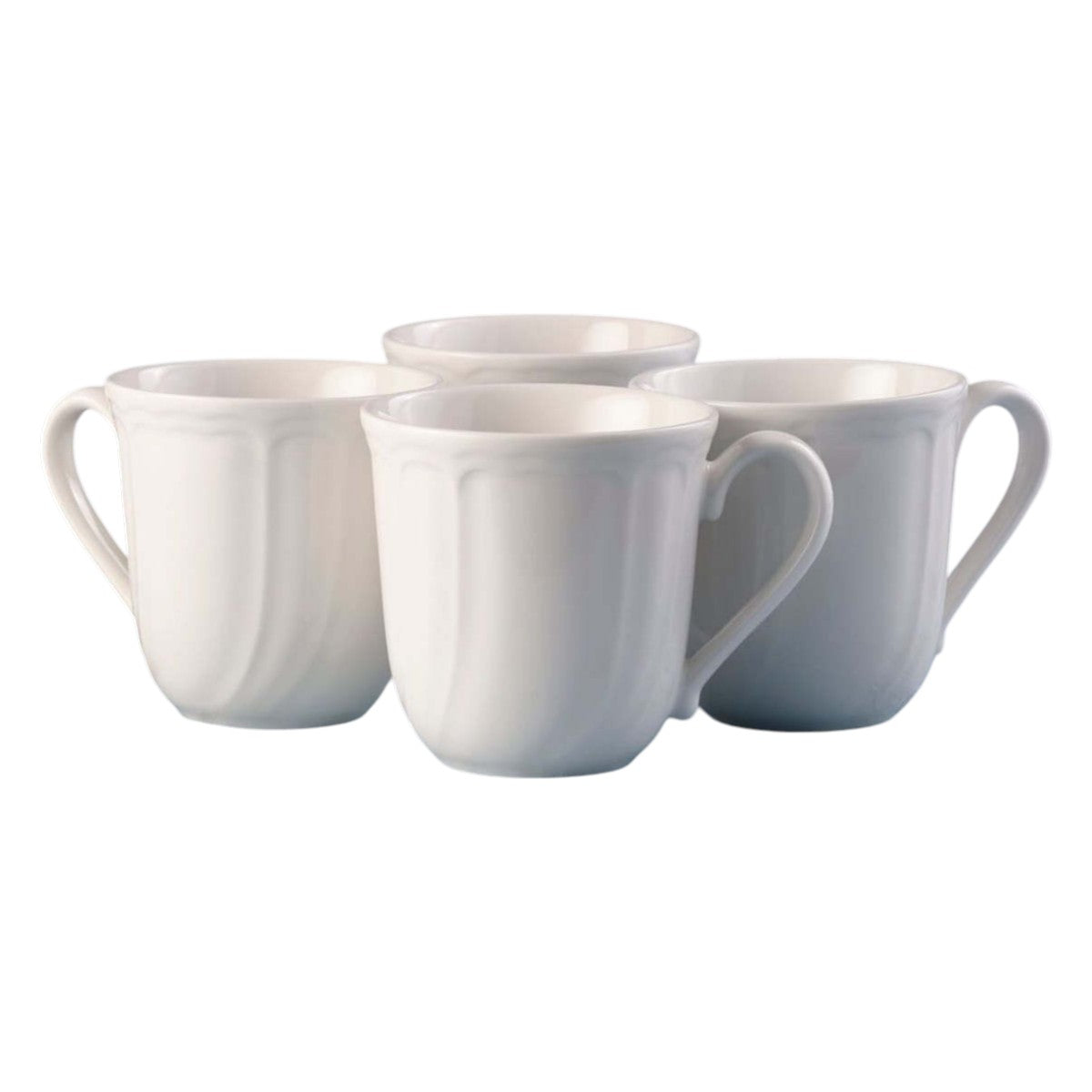 Noritake Baroque White Ivory Porcelain Mug Set of 4 (325ml) | Minimax