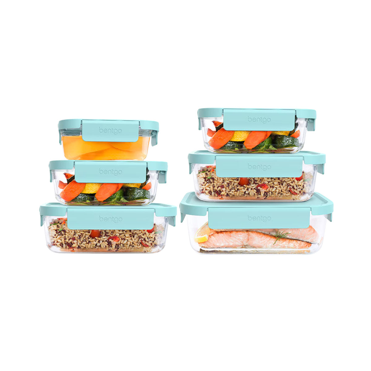 Bentgo Rectangle Glass Storage Set 6 Piece