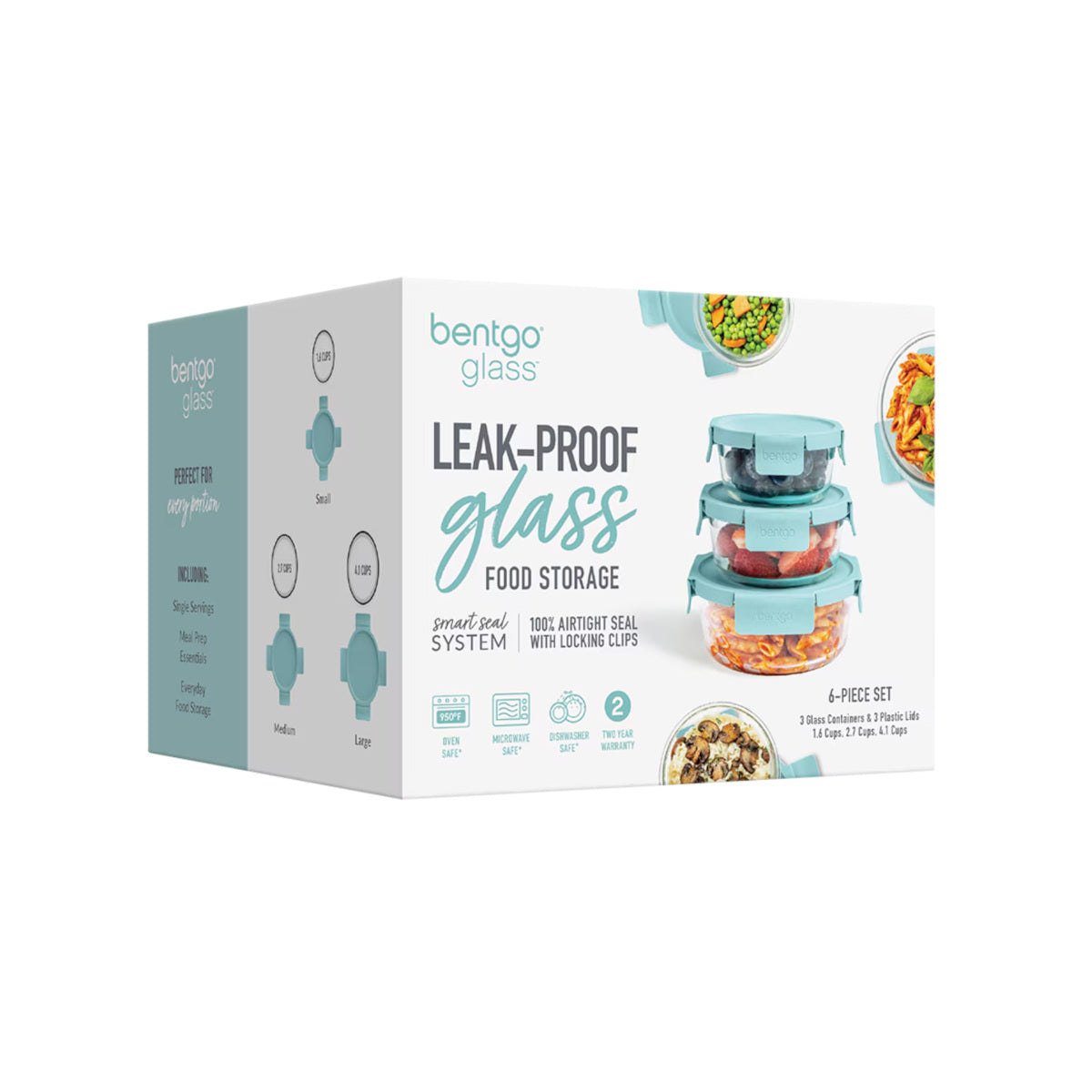 Bentgo Round Glass Storage Set 3 Piece
