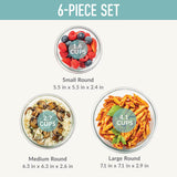 Bentgo Round Glass Storage Set 3 Piece