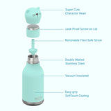 Asobu Bestie Kitty Cat Head Cover Reusable Bottle Blue 460ml | Minimax