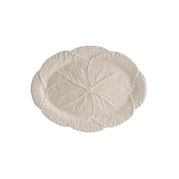 Bordallo Pinheiro Cabbage Oval Platter Beige 43cm | Minimax