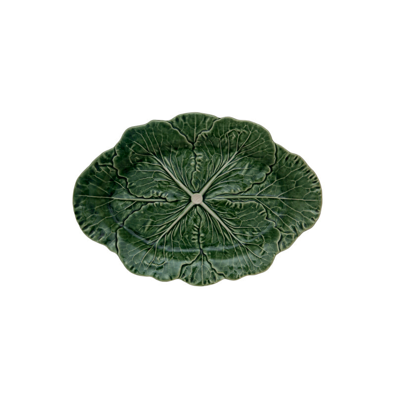 Bordallo Pinheiro Cabbage Oval Platter Green 43cm | Minimax