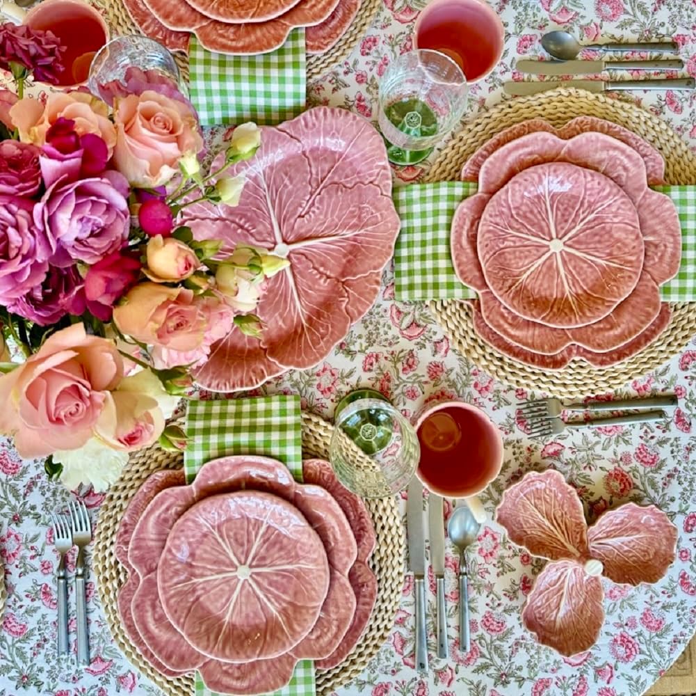 Bordallo Pinheiro Cabbage Oval Platter Pink Large 43cm | Minimax