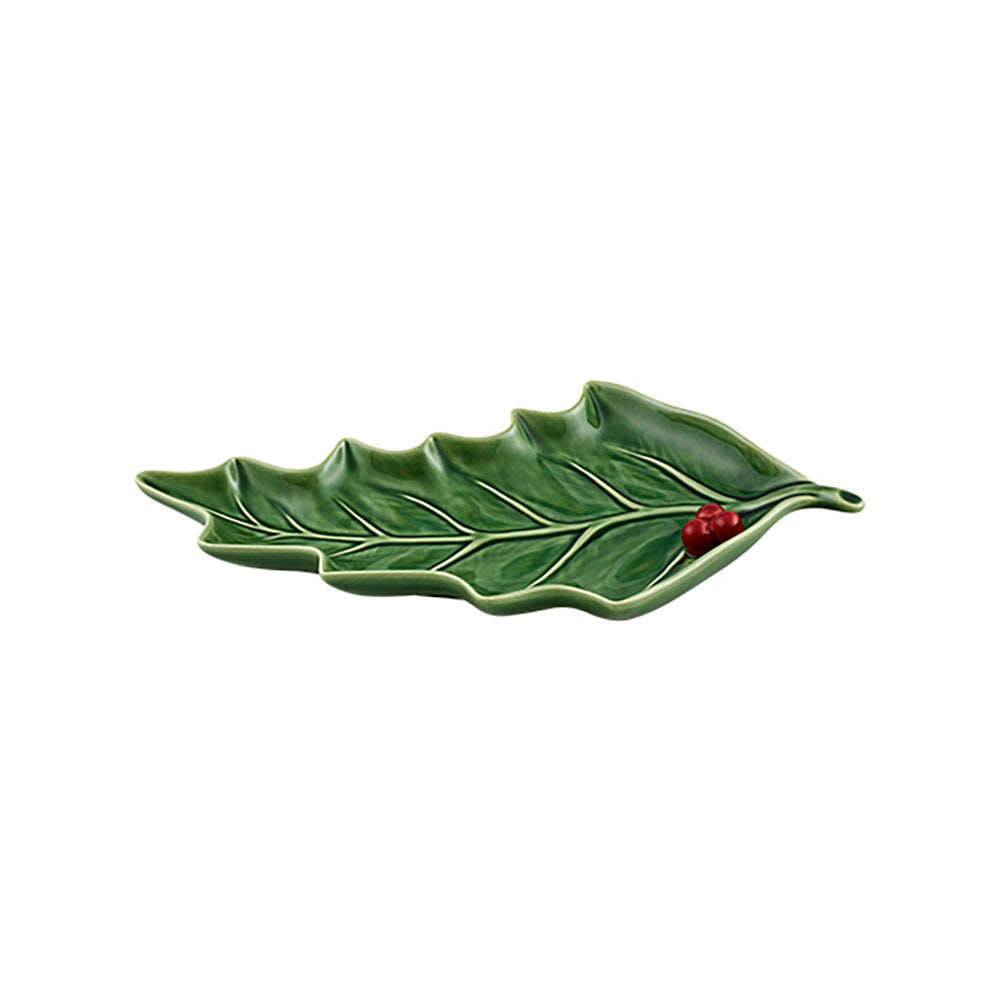 Bordallo Pinheiro Holly Leaf Plate Large 36cm
