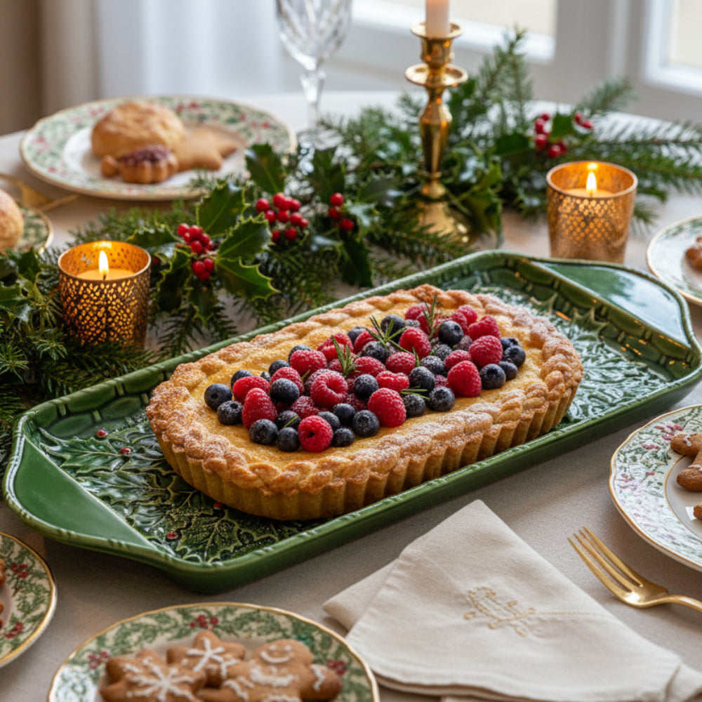 Bordallo Pinheiro Holly Tart Tray | Minimax