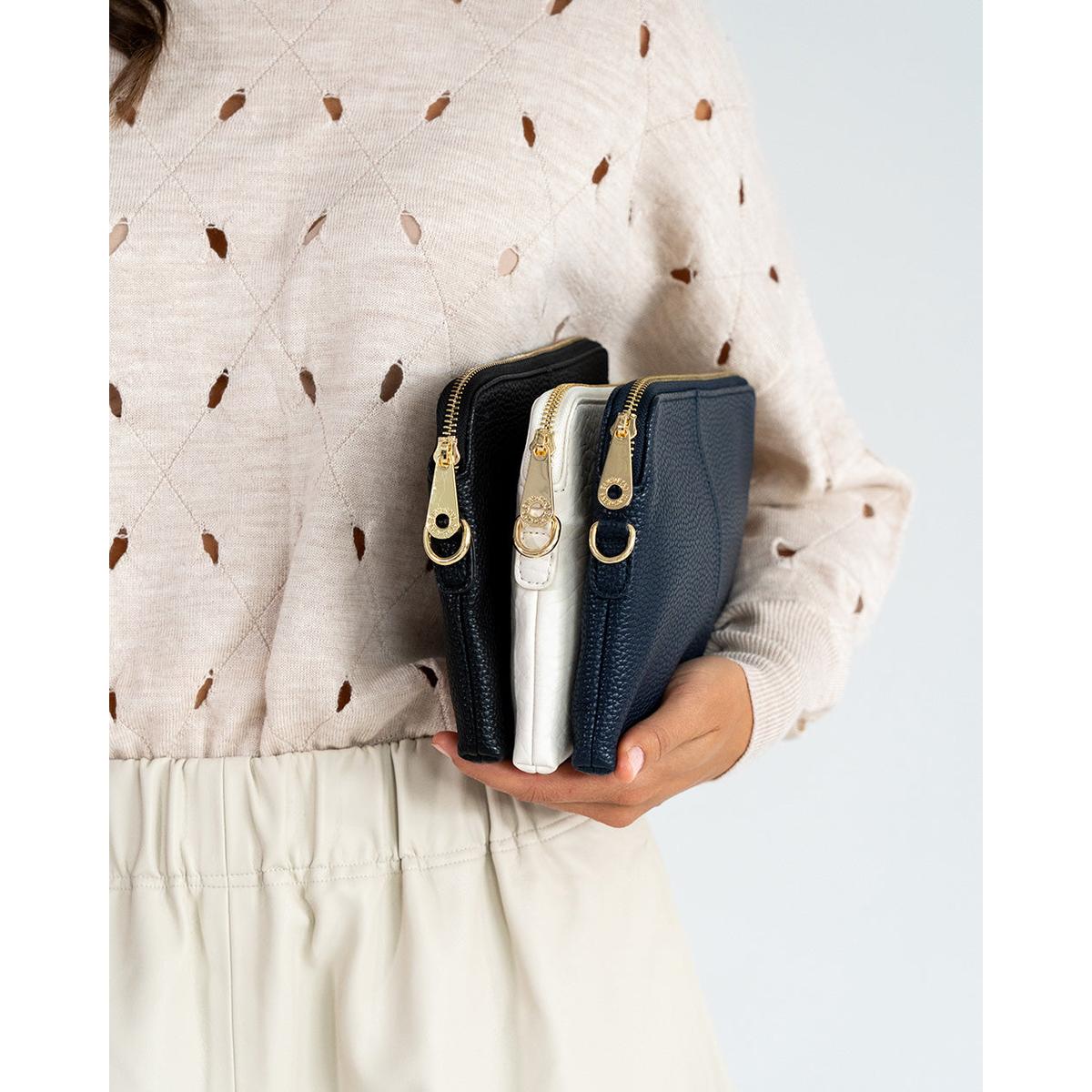 ELMS and KING Bowery Wallet Black Pebble | Minimax