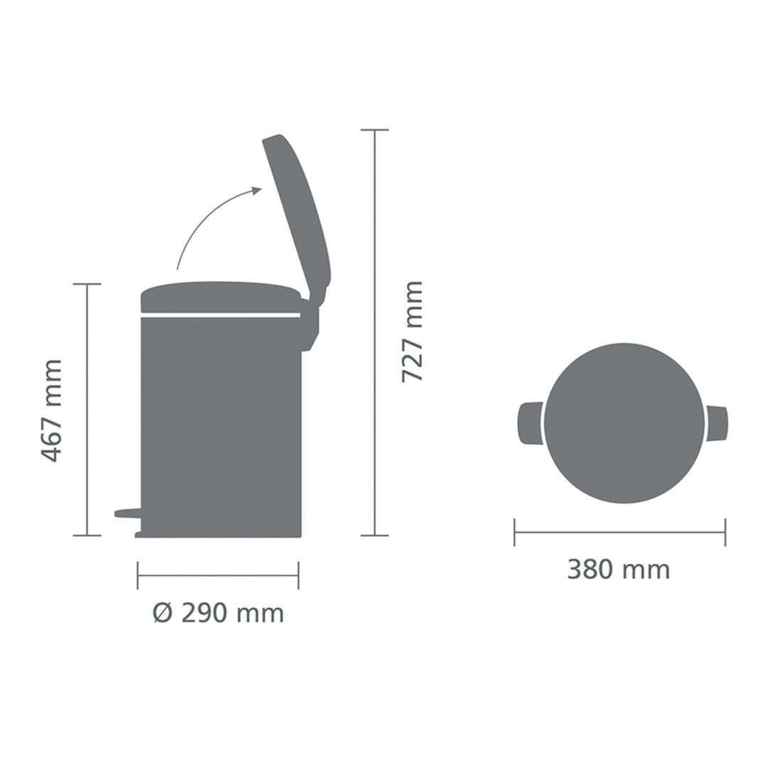 Brabantia NewIcon Pedal Bin White 20L