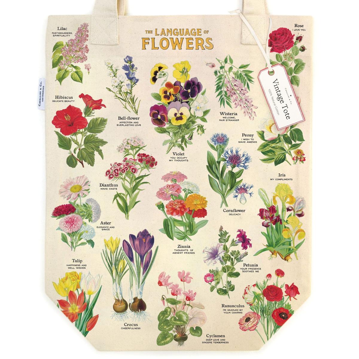 Cavallini & Co Language of Flowers Tote Bag | Minimax
