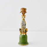 Coast to Coast Leo Leopard Resin Candle Holder Green 25cm | Minimax