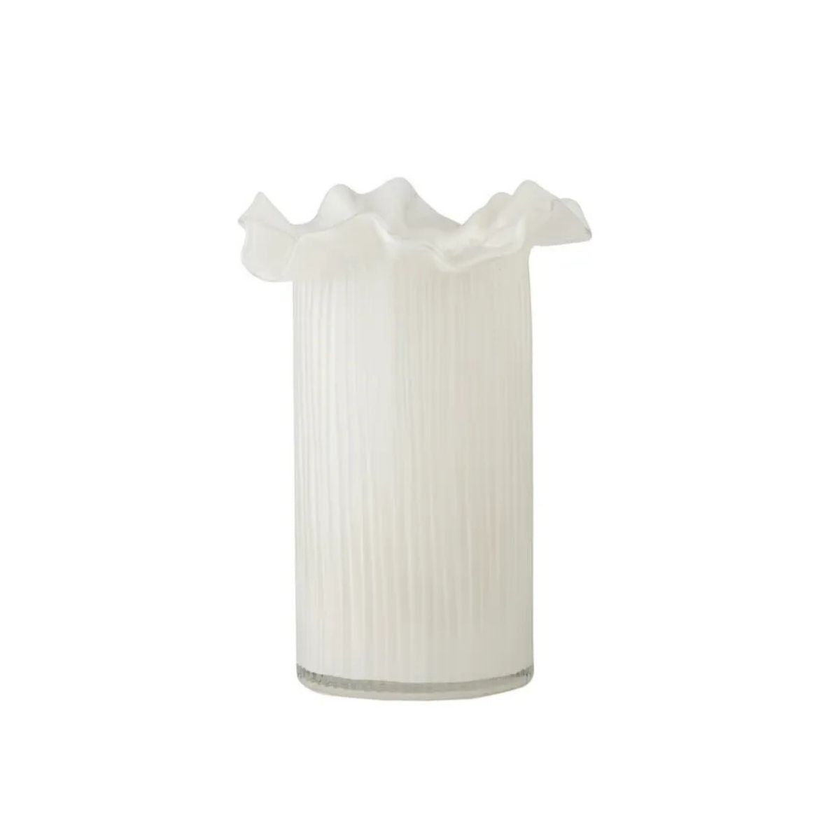 Coast To Coast Home Xanthe Glass Vase Ivory 17 x 23cm
