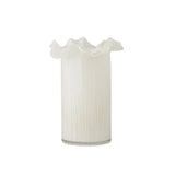 Coast To Coast Home Xanthe Glass Vase Ivory 17 x 23cm
