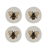 Assemble Bee Beaded Coaster 10cm (Set of 4)