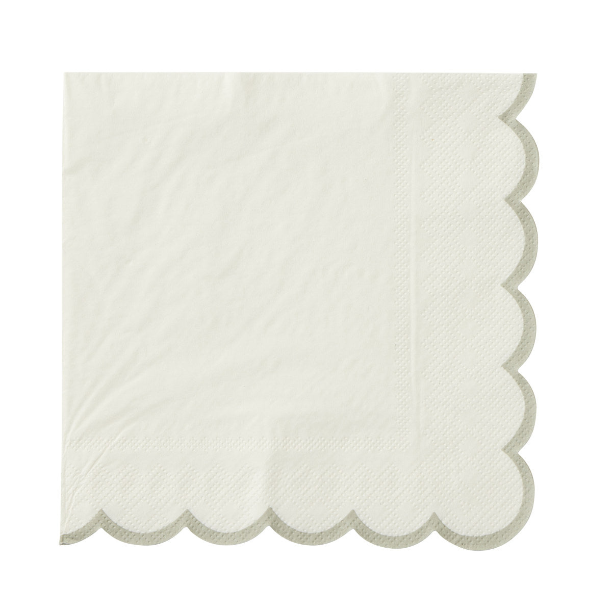 Gala Halcyon Napkins White/Silver 3 Ply  33ccm (Pack of 20) | Minimax