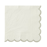 Gala Halcyon Napkins White/Silver 3 Ply  33ccm (Pack of 20) | Minimax