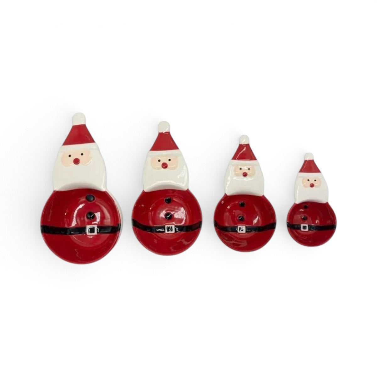 Gala Santa Ceramic Measuring Cups Red Set of 4