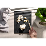 Woll Cut & Serve Board Black 30x22cm | Minimax - with garlic