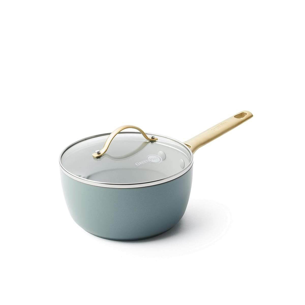 Greenpan Padova Saucepan with Lid Smokey Sky Blue 18cm (2L) | Minimax